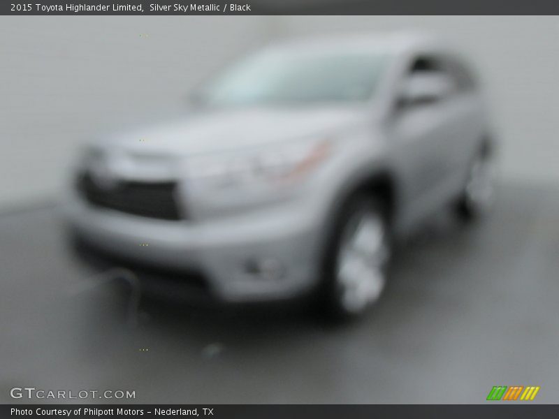 Silver Sky Metallic / Black 2015 Toyota Highlander Limited