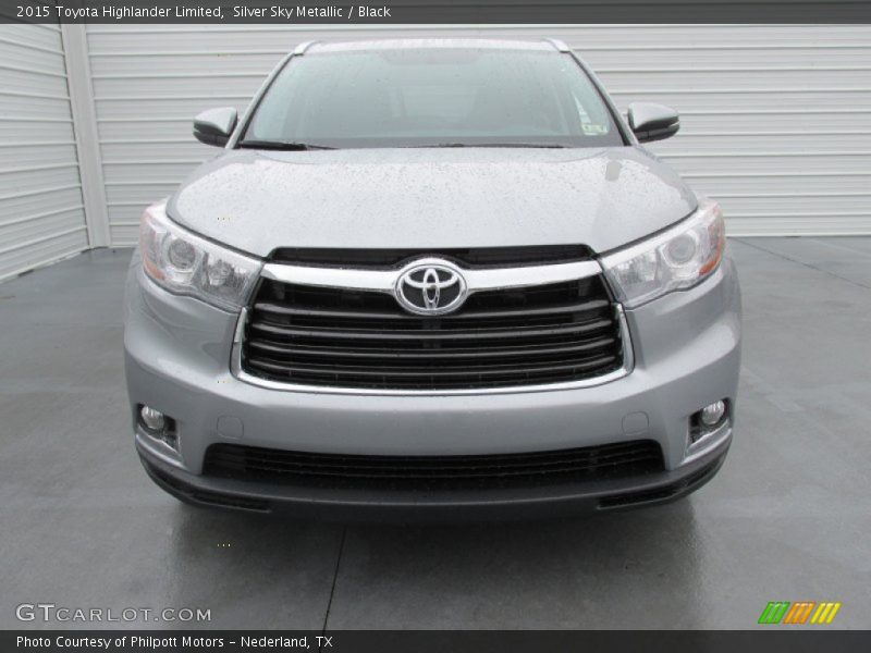 Silver Sky Metallic / Black 2015 Toyota Highlander Limited