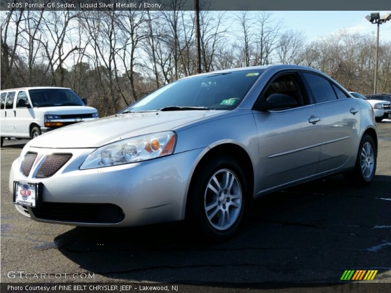 Liquid Silver Metallic / Ebony 2005 Pontiac G6 Sedan