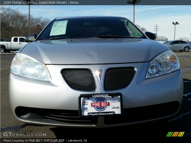 Liquid Silver Metallic / Ebony 2005 Pontiac G6 Sedan