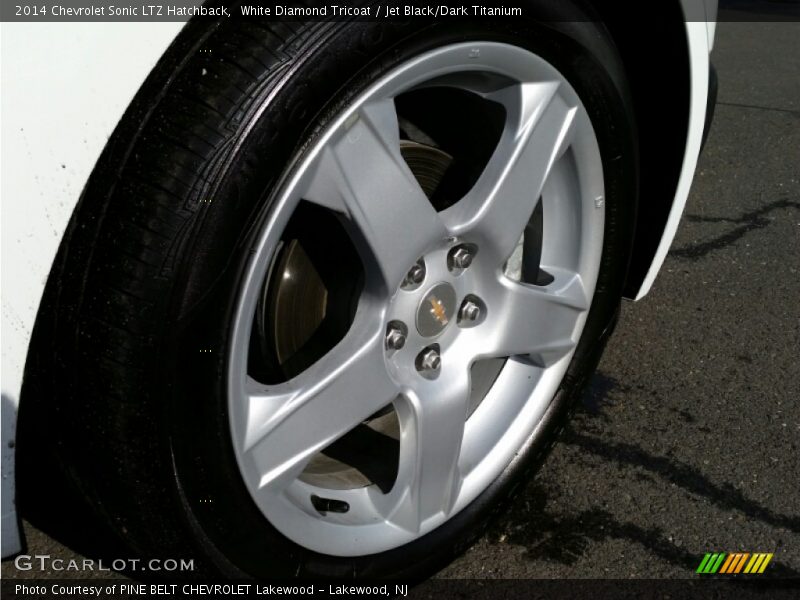 White Diamond Tricoat / Jet Black/Dark Titanium 2014 Chevrolet Sonic LTZ Hatchback