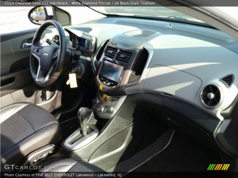White Diamond Tricoat / Jet Black/Dark Titanium 2014 Chevrolet Sonic LTZ Hatchback