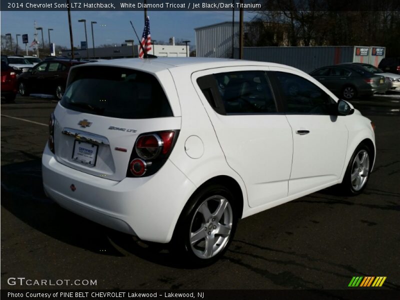 White Diamond Tricoat / Jet Black/Dark Titanium 2014 Chevrolet Sonic LTZ Hatchback