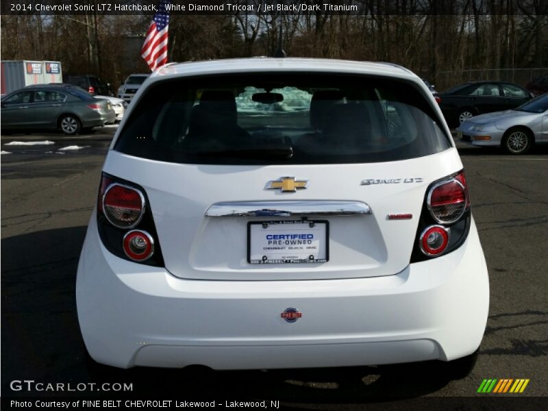 White Diamond Tricoat / Jet Black/Dark Titanium 2014 Chevrolet Sonic LTZ Hatchback