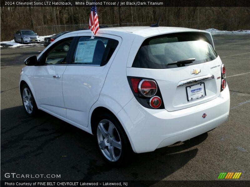 White Diamond Tricoat / Jet Black/Dark Titanium 2014 Chevrolet Sonic LTZ Hatchback