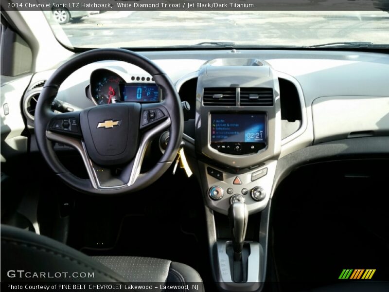 White Diamond Tricoat / Jet Black/Dark Titanium 2014 Chevrolet Sonic LTZ Hatchback
