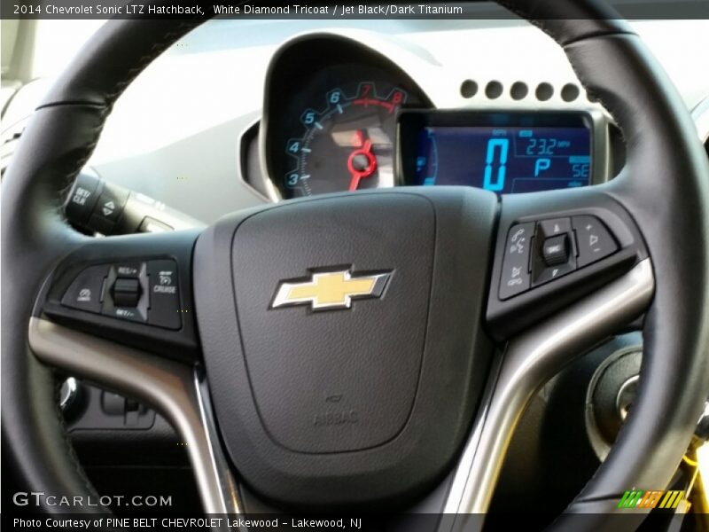 White Diamond Tricoat / Jet Black/Dark Titanium 2014 Chevrolet Sonic LTZ Hatchback