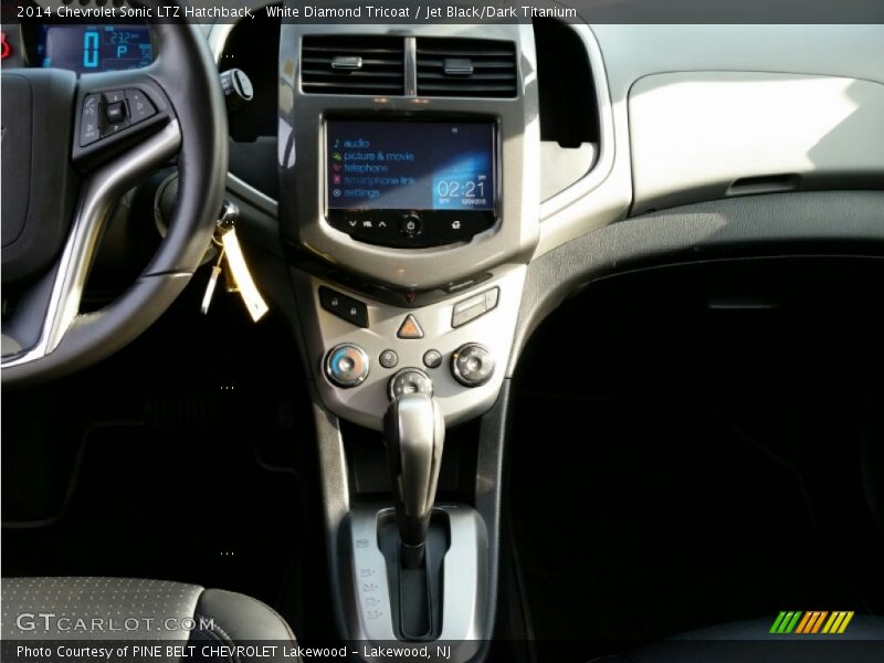 White Diamond Tricoat / Jet Black/Dark Titanium 2014 Chevrolet Sonic LTZ Hatchback