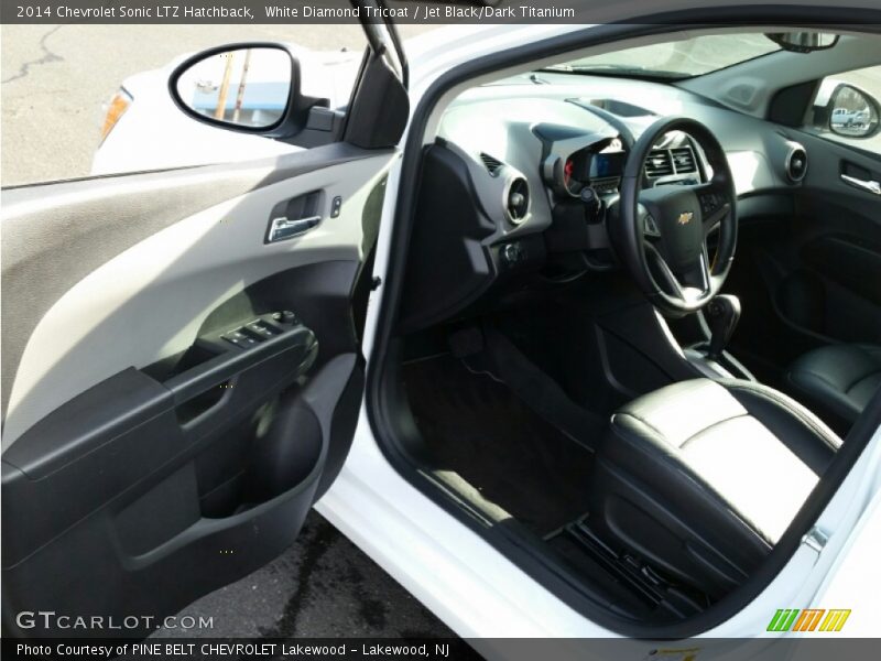 White Diamond Tricoat / Jet Black/Dark Titanium 2014 Chevrolet Sonic LTZ Hatchback