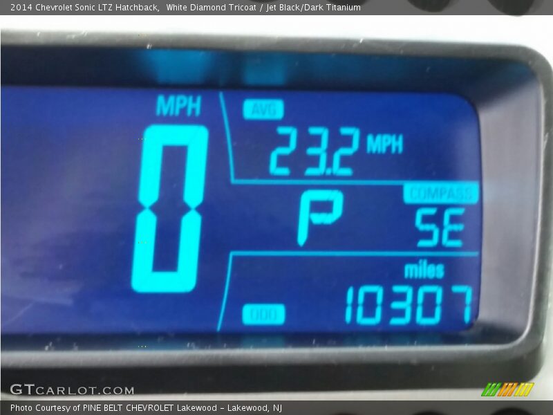 White Diamond Tricoat / Jet Black/Dark Titanium 2014 Chevrolet Sonic LTZ Hatchback
