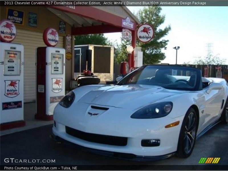 Arctic White / Diamond Blue/60th Anniversary Design Package 2013 Chevrolet Corvette 427 Convertible Collector Edition