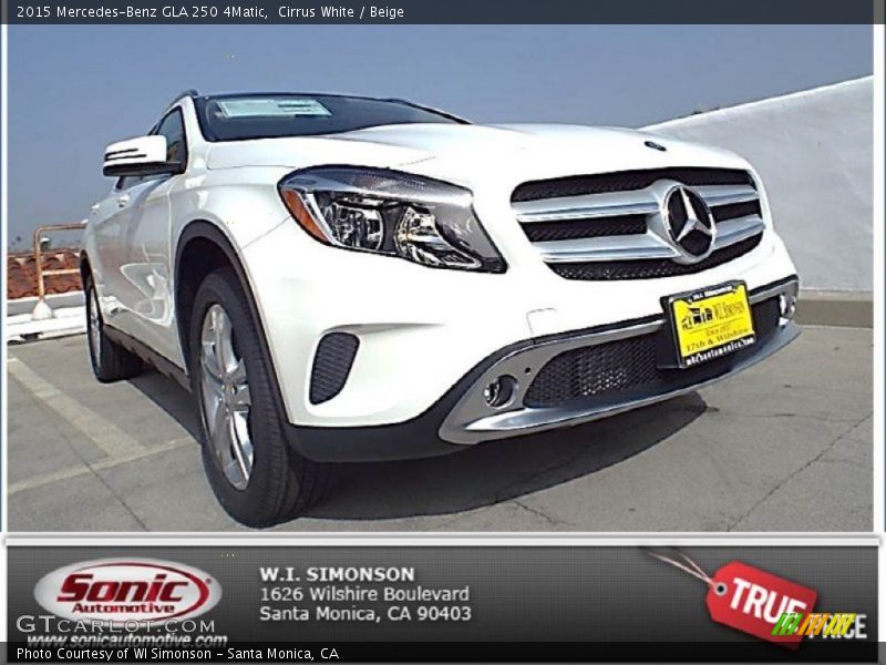 Cirrus White / Beige 2015 Mercedes-Benz GLA 250 4Matic