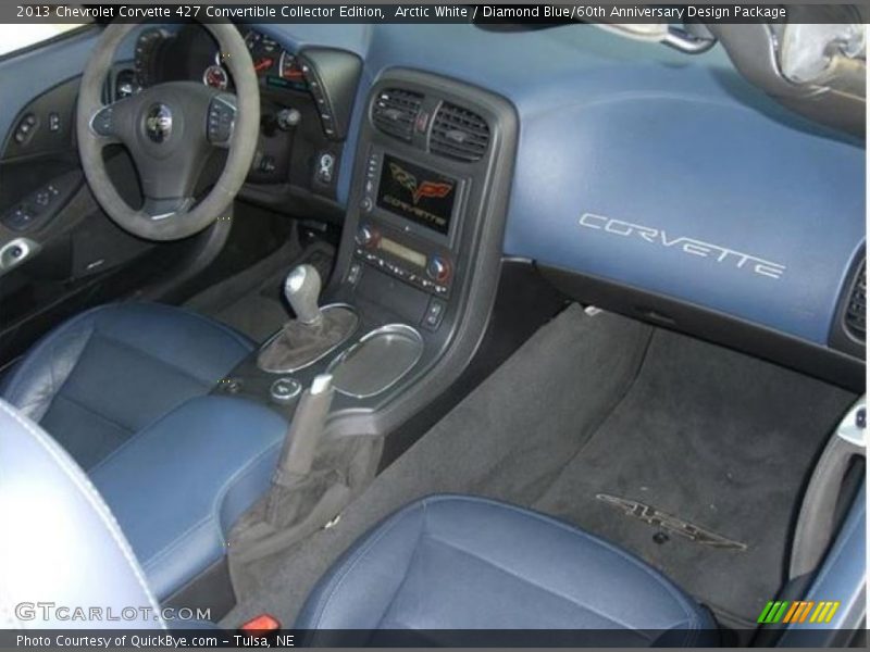 Arctic White / Diamond Blue/60th Anniversary Design Package 2013 Chevrolet Corvette 427 Convertible Collector Edition
