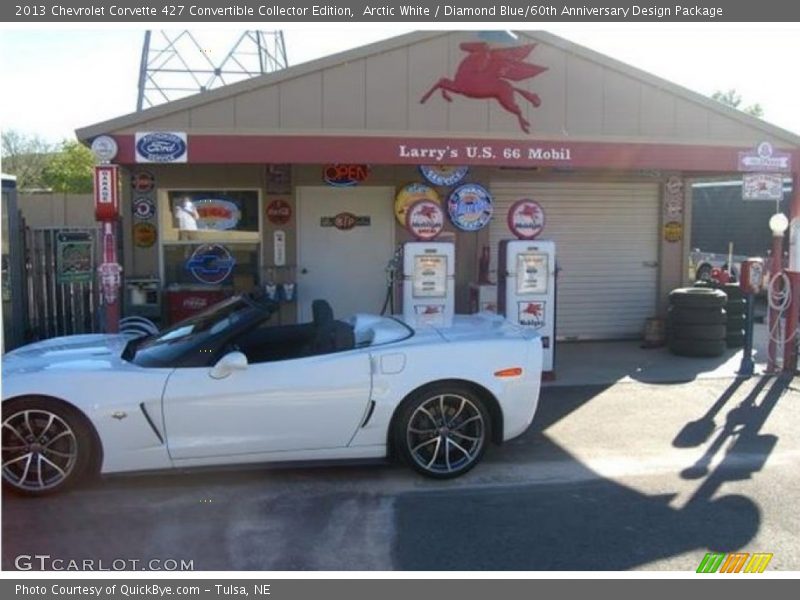Arctic White / Diamond Blue/60th Anniversary Design Package 2013 Chevrolet Corvette 427 Convertible Collector Edition