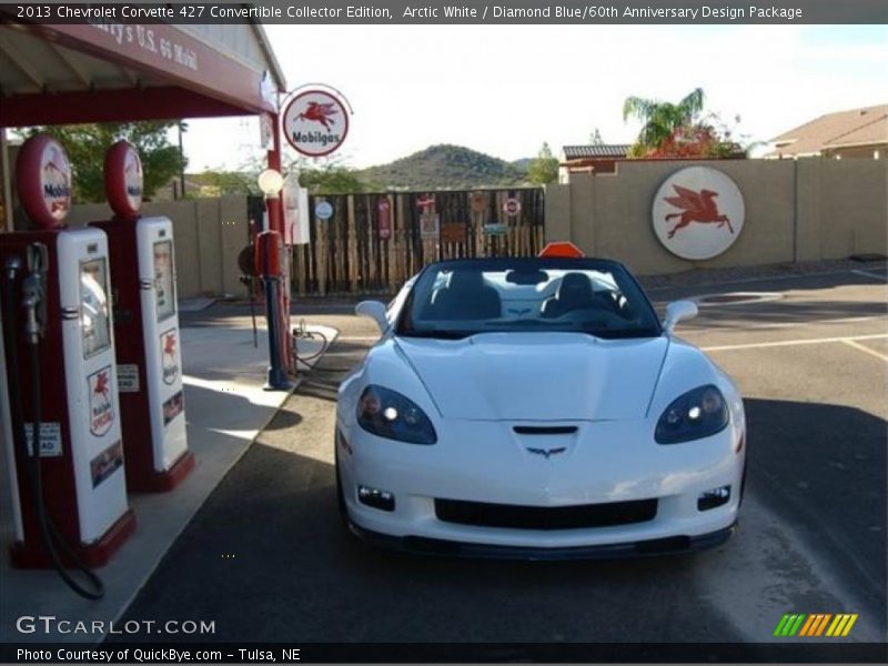 Arctic White / Diamond Blue/60th Anniversary Design Package 2013 Chevrolet Corvette 427 Convertible Collector Edition