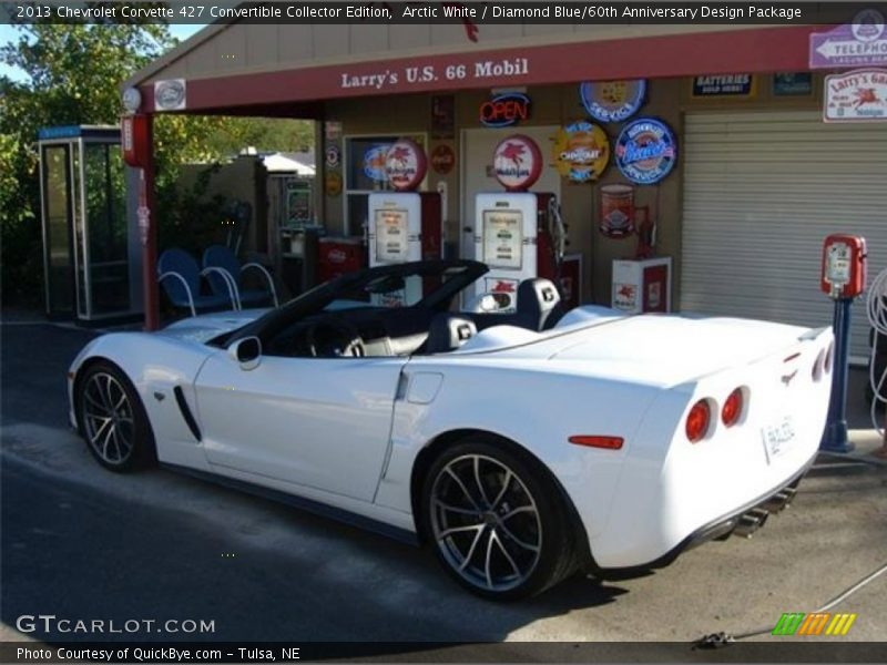 Arctic White / Diamond Blue/60th Anniversary Design Package 2013 Chevrolet Corvette 427 Convertible Collector Edition