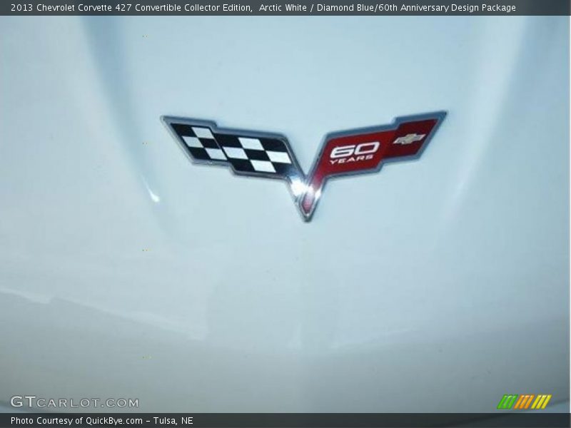 Arctic White / Diamond Blue/60th Anniversary Design Package 2013 Chevrolet Corvette 427 Convertible Collector Edition
