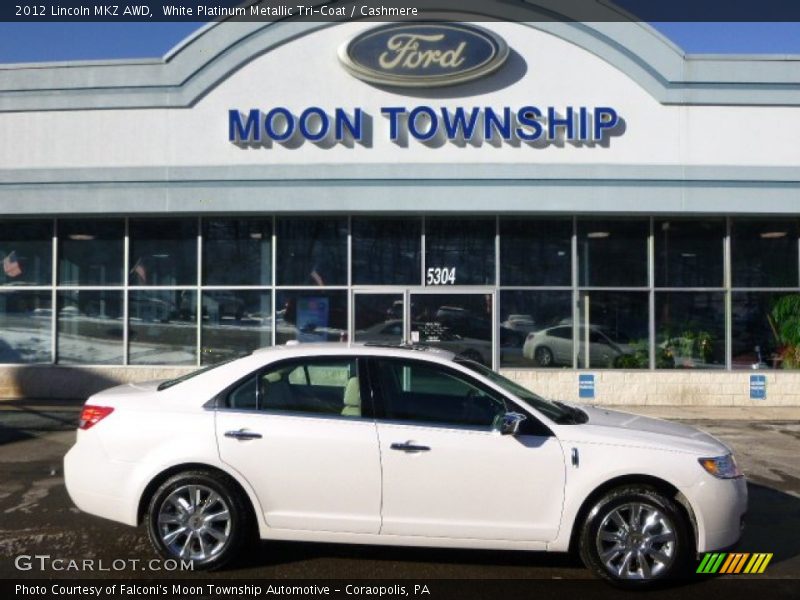 White Platinum Metallic Tri-Coat / Cashmere 2012 Lincoln MKZ AWD