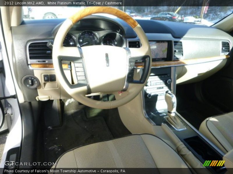 White Platinum Metallic Tri-Coat / Cashmere 2012 Lincoln MKZ AWD