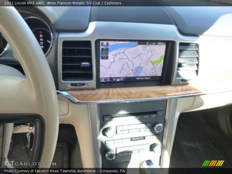 White Platinum Metallic Tri-Coat / Cashmere 2012 Lincoln MKZ AWD
