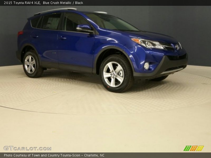 Blue Crush Metallic / Black 2015 Toyota RAV4 XLE