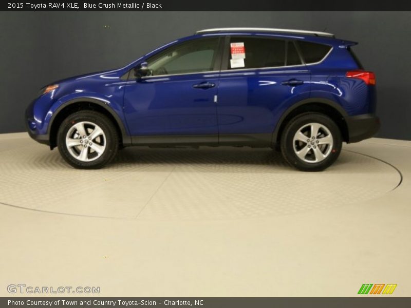 Blue Crush Metallic / Black 2015 Toyota RAV4 XLE