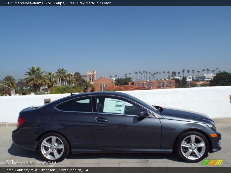 Steel Grey Metallic / Black 2015 Mercedes-Benz C 250 Coupe