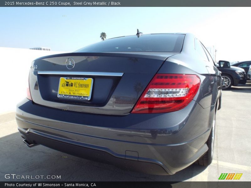 Steel Grey Metallic / Black 2015 Mercedes-Benz C 250 Coupe