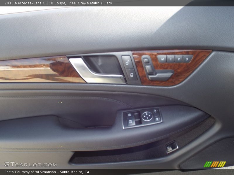 Steel Grey Metallic / Black 2015 Mercedes-Benz C 250 Coupe