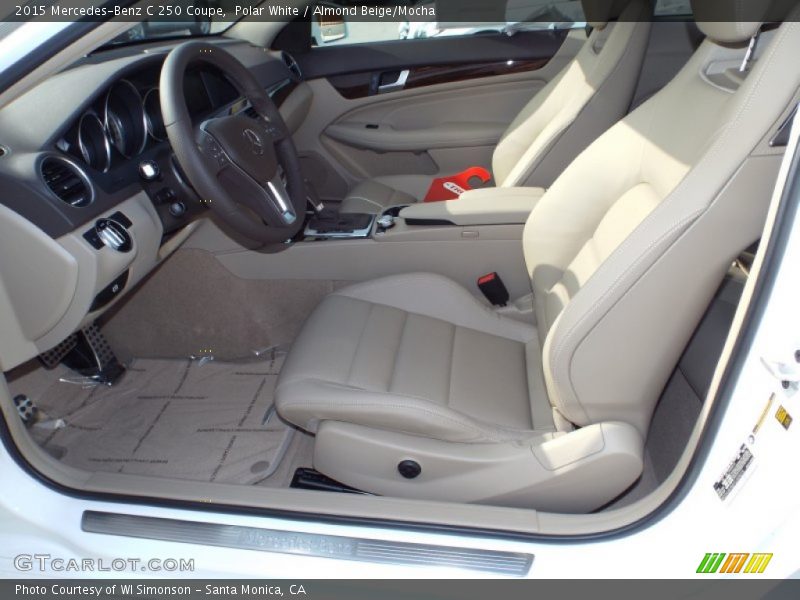 Polar White / Almond Beige/Mocha 2015 Mercedes-Benz C 250 Coupe