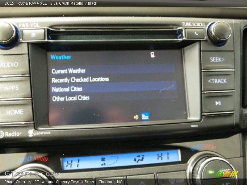 Blue Crush Metallic / Black 2015 Toyota RAV4 XLE