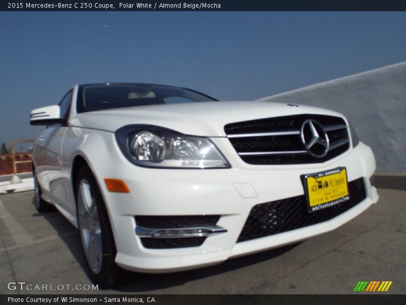 Polar White / Almond Beige/Mocha 2015 Mercedes-Benz C 250 Coupe