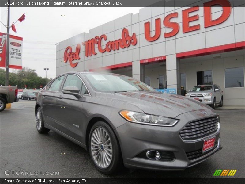 Sterling Gray / Charcoal Black 2014 Ford Fusion Hybrid Titanium