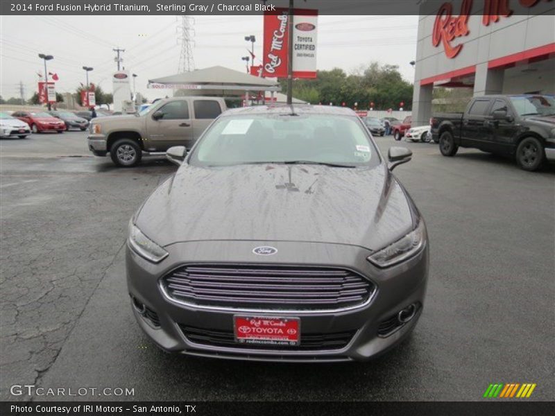 Sterling Gray / Charcoal Black 2014 Ford Fusion Hybrid Titanium