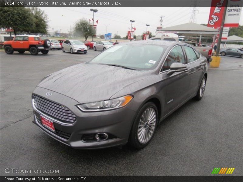 Sterling Gray / Charcoal Black 2014 Ford Fusion Hybrid Titanium