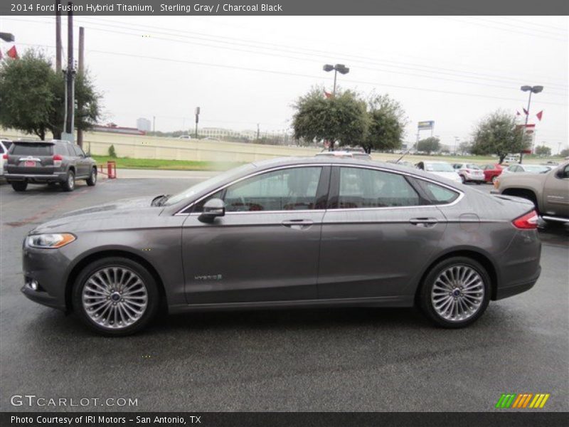 Sterling Gray / Charcoal Black 2014 Ford Fusion Hybrid Titanium
