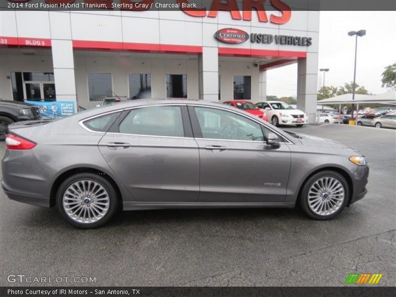 Sterling Gray / Charcoal Black 2014 Ford Fusion Hybrid Titanium