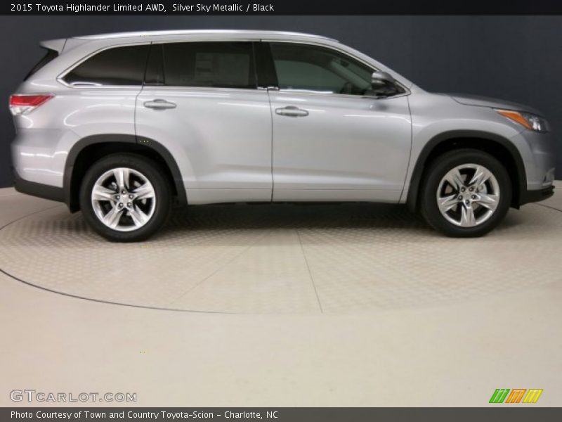 Silver Sky Metallic / Black 2015 Toyota Highlander Limited AWD