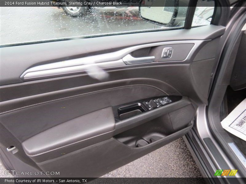 Sterling Gray / Charcoal Black 2014 Ford Fusion Hybrid Titanium