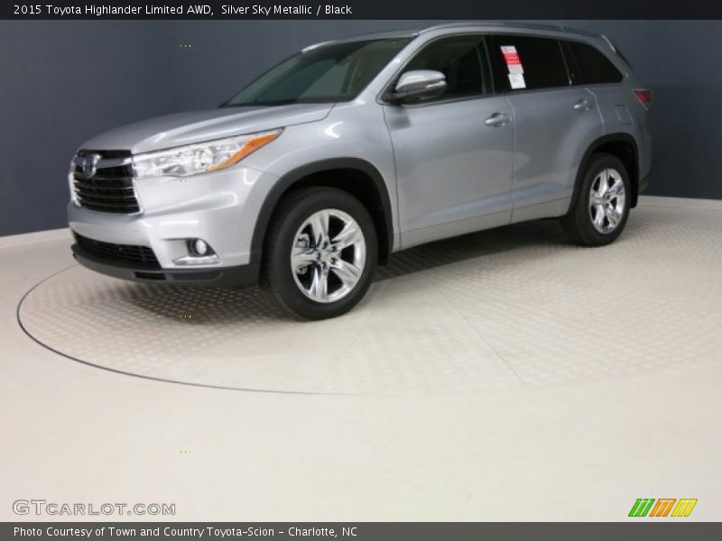 Silver Sky Metallic / Black 2015 Toyota Highlander Limited AWD