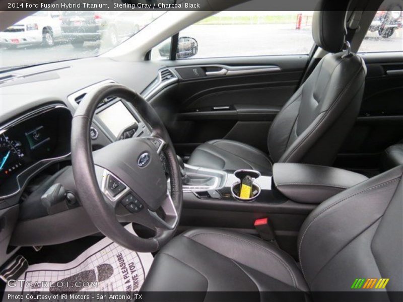 Sterling Gray / Charcoal Black 2014 Ford Fusion Hybrid Titanium