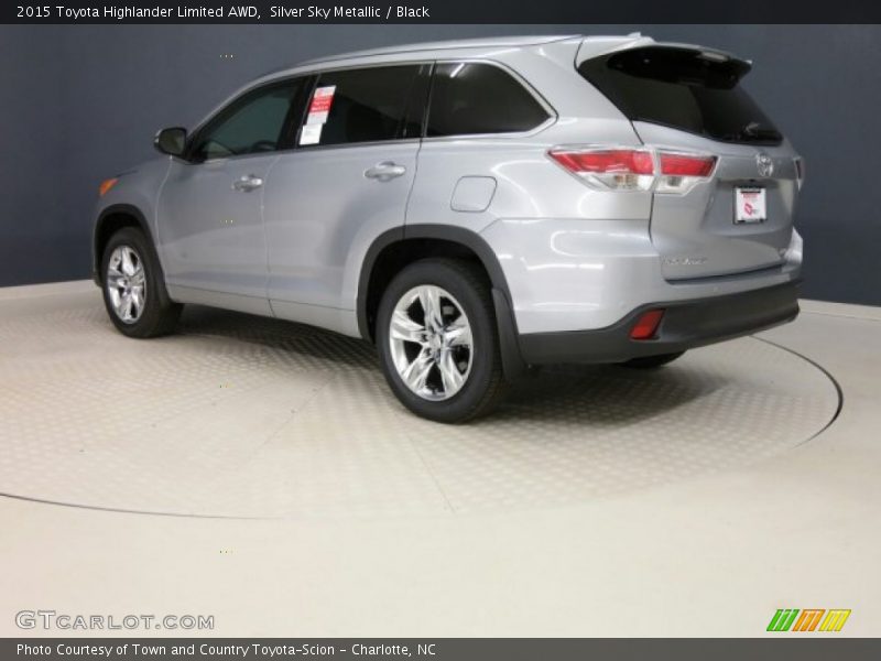 Silver Sky Metallic / Black 2015 Toyota Highlander Limited AWD