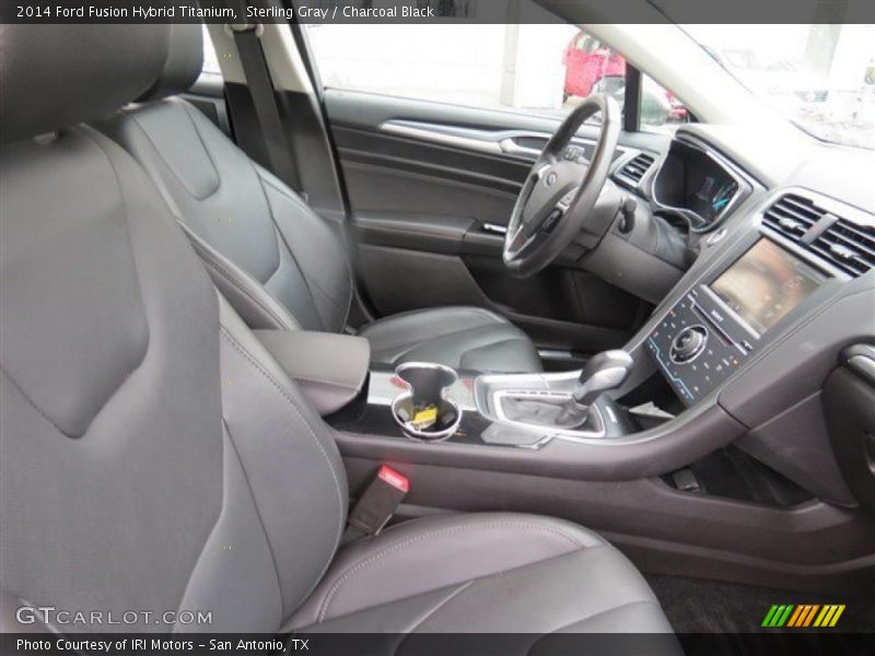 Sterling Gray / Charcoal Black 2014 Ford Fusion Hybrid Titanium
