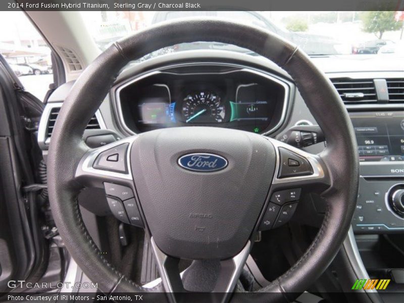Sterling Gray / Charcoal Black 2014 Ford Fusion Hybrid Titanium