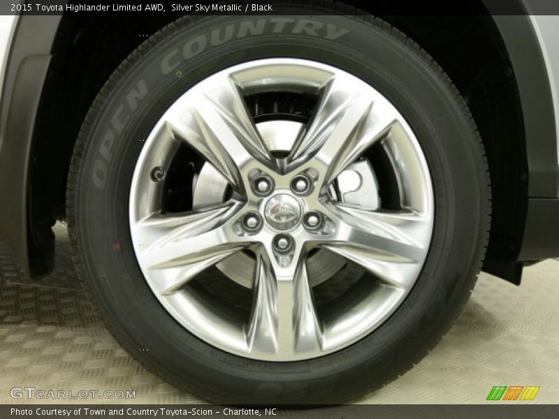 Silver Sky Metallic / Black 2015 Toyota Highlander Limited AWD