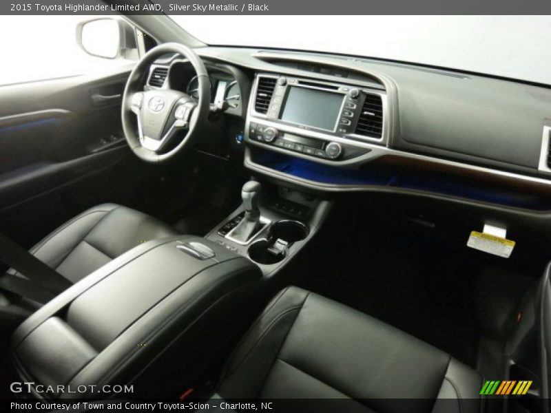 Silver Sky Metallic / Black 2015 Toyota Highlander Limited AWD