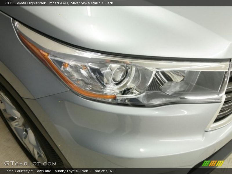 Silver Sky Metallic / Black 2015 Toyota Highlander Limited AWD