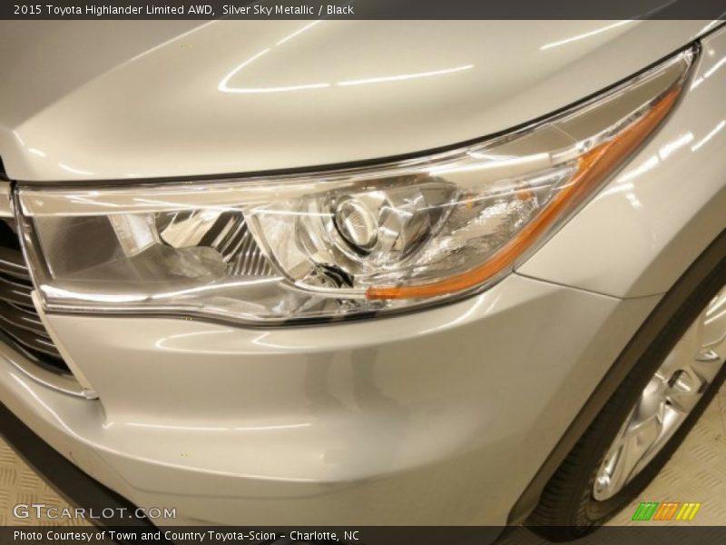 Silver Sky Metallic / Black 2015 Toyota Highlander Limited AWD