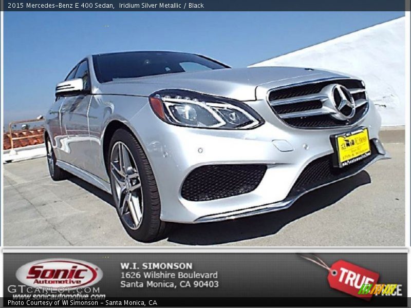 Iridium Silver Metallic / Black 2015 Mercedes-Benz E 400 Sedan