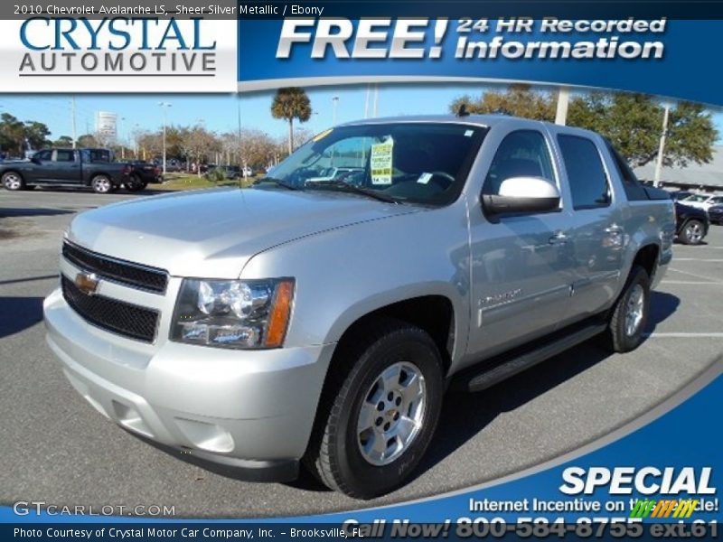 Sheer Silver Metallic / Ebony 2010 Chevrolet Avalanche LS